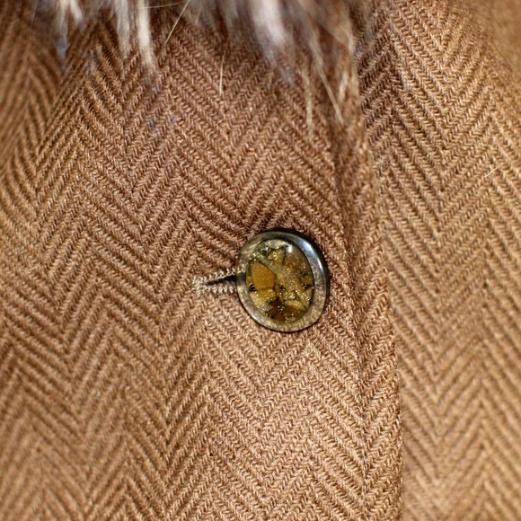 Escada Piacenza Blue-Frost Fox Fur, Camel Jacket - Picture 6 of 8